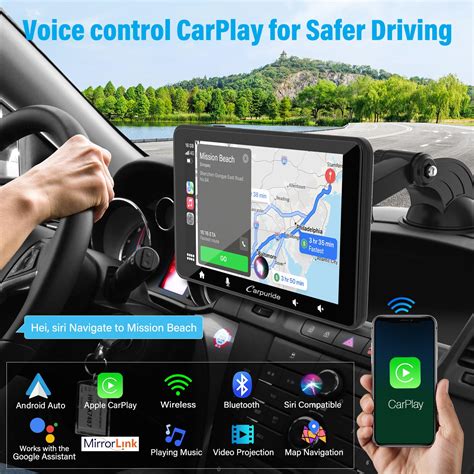 Snapklik 2024 Newest Upgrade Carpuride Portable Apple Carplay