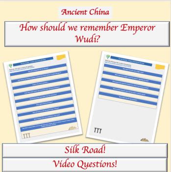 Silk Road Emperor Wudi Lesson Video Questions Han Dynasty