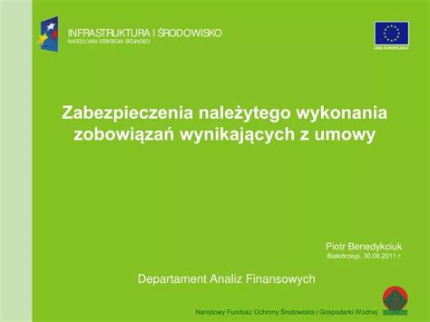 Ppt Zabezpieczenia Nale Ytego Wykonania Zobowi Za Wynikaj Cych Z