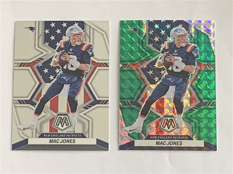 2022 Panini Mosaic National Pride Base Green Mosaic Prizm Mac Jones