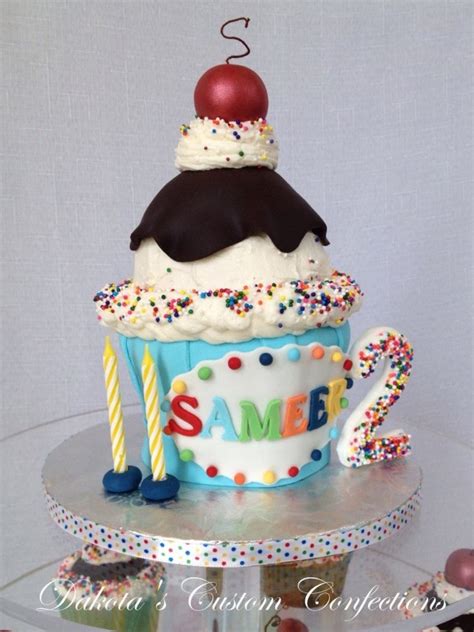 Ice Cream Sundae Birthday Cake And Cupcakes