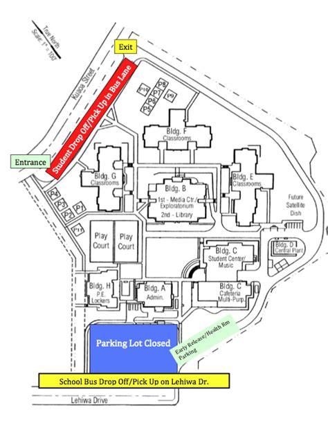 Mililani High School Campus Map Map