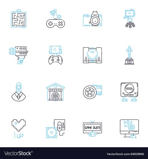 Film Making Linear Icons Set Cinematography Vector Image