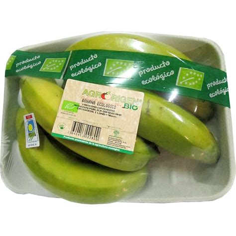 Banana ecológica bandeja 700 g peso aproximado Supermercado El Corte