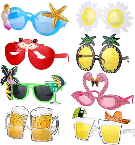 Vegena Party Brille St Ck Lustige Brille Hawaii Tropische