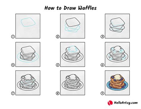 How To Draw Waffles Helloartsy