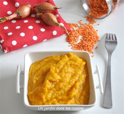 Pur E De Courge Butternut Lentilles Corail Sans Lait Un Jardin Dans