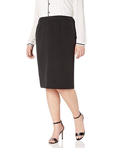 Buy Kasper Womens Plus Size Stretch Crepe Skimmer Skirt Black 16w At