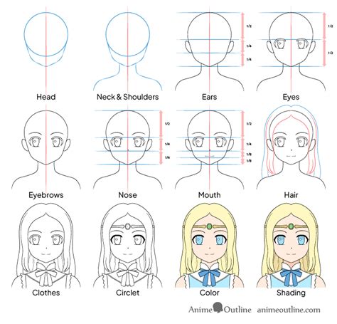 How to Draw a Princess in 12 Step (Anime or Manga) - AnimeOutline