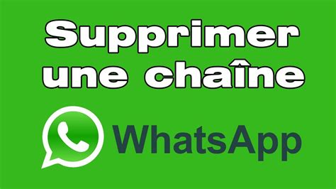 Comment Supprimer Une Chaine WhatsApp YouTube