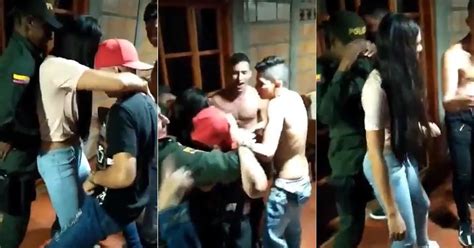 Escándalo En Colombia Policías Fueron A Detener Una Fiesta Prohibida