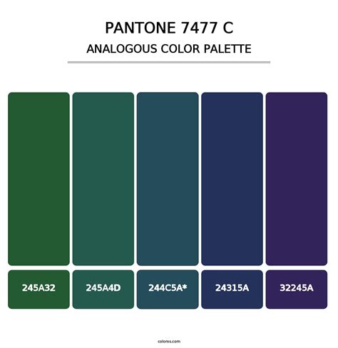 PANTONE 7477 C color palettes - colorxs.com
