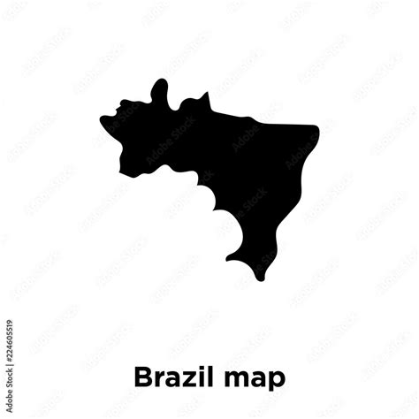 Brazil Map Icon Vector Isolated On White Background Logo Concept Of