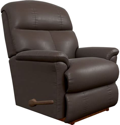 La Z Boy® Reed Reclina Rocker® Walnut Leather Recliner Evans Furniture Galleries Furniture