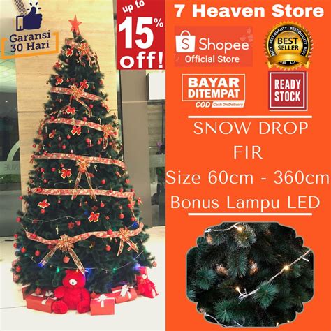 Jual Pohon Natal Tinggi 4 Feet 4ft 1 2m 1 2 Meter Cemara Hijau Polos