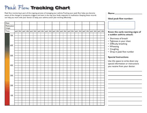 Peak Flow Tracking Chart Download Printable Pdf Templateroller