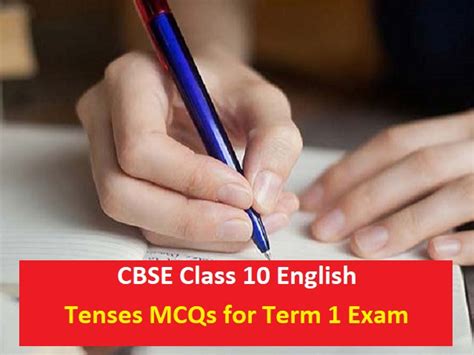 CBSE Class 10 English Tenses MCQs With Answers Important For Board 2024