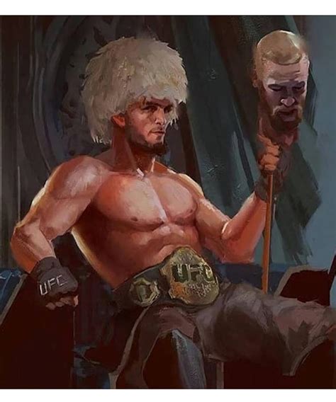 Khabib Nurmagomedov UFC Champion Epic MMA Poster Painting By Hunter