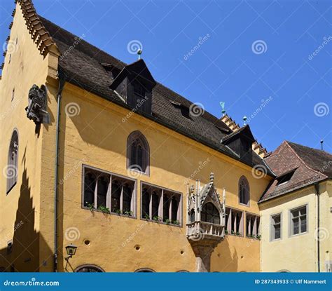 Historical City Hall in the Old Town of Regensburg, Bavaria Stock Image ...