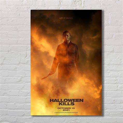 Halloween Kills Movie Poster Michael Myers Horror Decor Home Poster