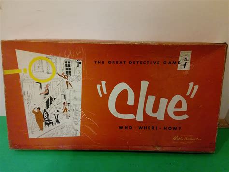 Vintage Clue Board Game By Parker Brothers 1956