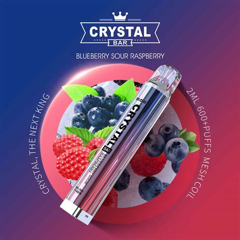 Crystal Bar Vape Blueberry Sour Raspberry 20 Mg Ml