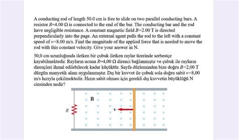 Solved A Conducting Rod Of Length 50 0 Cm Is Free To Slide Chegg