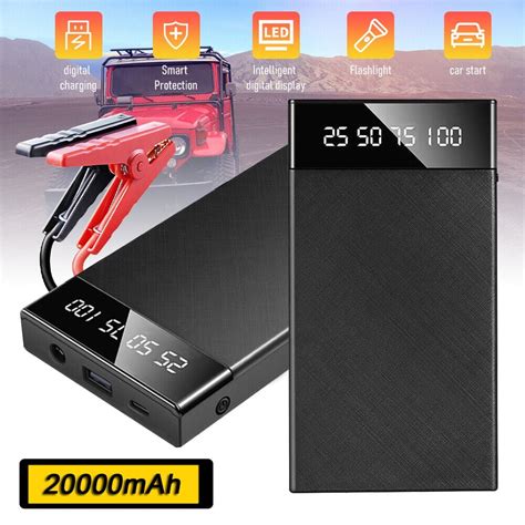 Supsupsiu 20000mAh Car Jump Starter Booster Jumper Box Portable Power Bank Battery Charger ...