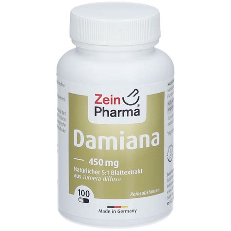 Zeinpharma Damiana Kapseln Mg Blattextrakt St Shop Apotheke At