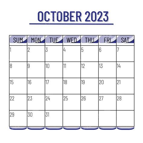 Desk Calendar 2023 Vector Png Images October 2023 Month Calendar Desk