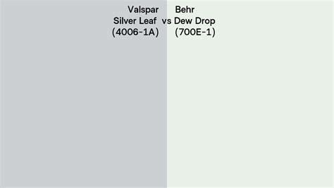 Valspar Silver Leaf A Vs Behr Dew Drop E Side By Side