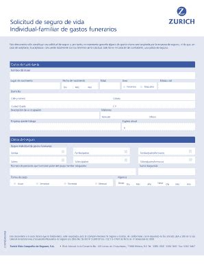 Fillable Online Solicitud De Seguro De Vida Individual Familiar De