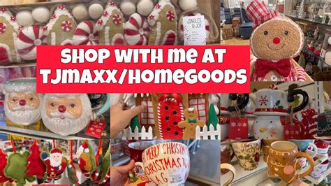 NEW TJMAXX HOMEGOODS SHOP WITH ME CHRISTMAS DECOR GINGERBREAD