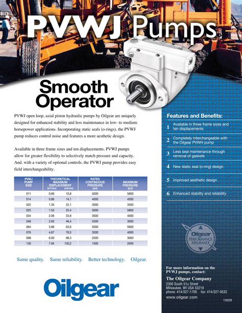 Pdf Smooth Operator Oilgear Smooth Operator Pvwj Open Loop Axial