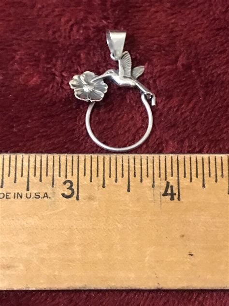 Rare James Avery Retired Hummingbird Charm Holder S Gem