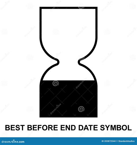 Best before End Date Symbol, Use within Time Period Symbol, Isolated Sand Clock Symbol, Vector ...