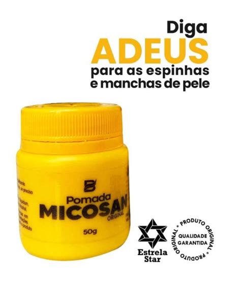 Creme Pomada Micosan P Melasma Micoses Manchas Na Pele Clareador 50g