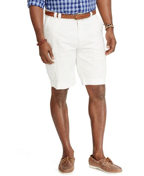 Polo Ralph Lauren Big And Tall Gellar Cargo Shorts In White For Men Lyst