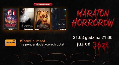 Puchatek Krew i miód premiera i Maraton Horrorów w Cinema City