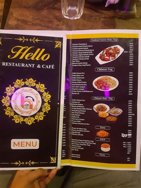 Menu At HELLO RESTAURANT CAFE POCKET FRIENDLY CAFE EAST BORING