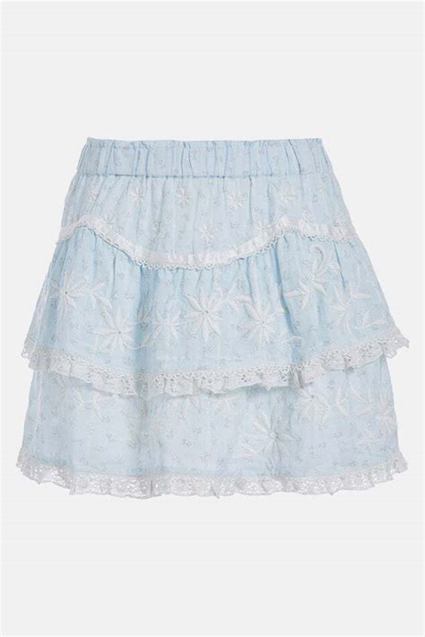 Buy Loveshackfancy Bara Skirt Bella Blue At Off Editorialist