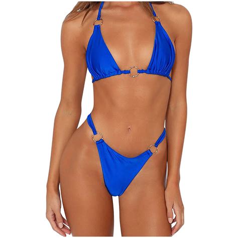 Quyuon Women Bikini Sets Two Piece High Cut Swinsuit Athletic Swimsuits