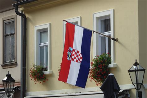 The National Flag Of Croatia Croatian Zastava Hrvatske Or The