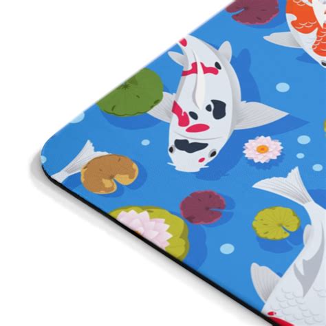 Koi Fish Mousepad Colorful Mousepad Cute Mouse Pad Gaming Etsy