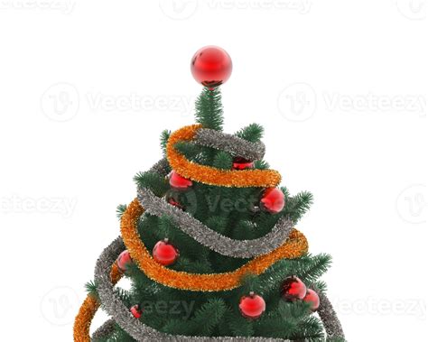 Christmas Tree Isolated On Background 3d Rendering Illustration 35897477 Png