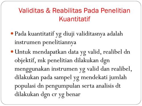 Uji Validitas Dan Reliabilitas Data Kualitatif