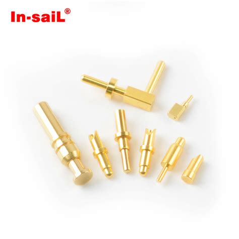 Precision Machined Smt Spring Loaded Connectors Gold Plated Pogo Pin