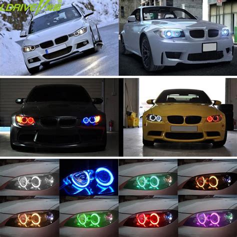 Buy 4pc Super Bright Led Angel Eyes Halo Light Headlights 42 Rgb 5050 Smd Angel