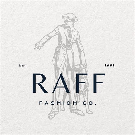 Fashion vintage logo, white template, | Premium Logo Maker - rawpixel