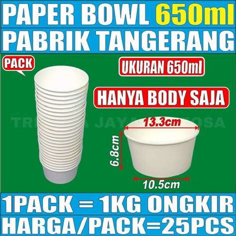 Jual Trifinity Paper Bowl Ml Ml Ml Ml Per Pack Hanya Body